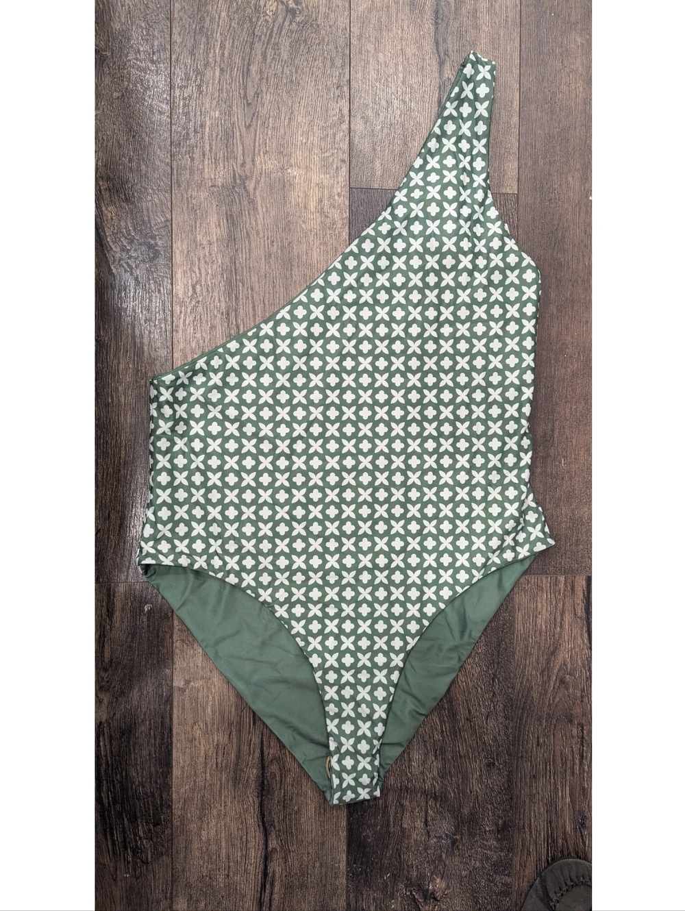 NWT Baiia Green And White Wrapsuit 1 Body Piece Size 16